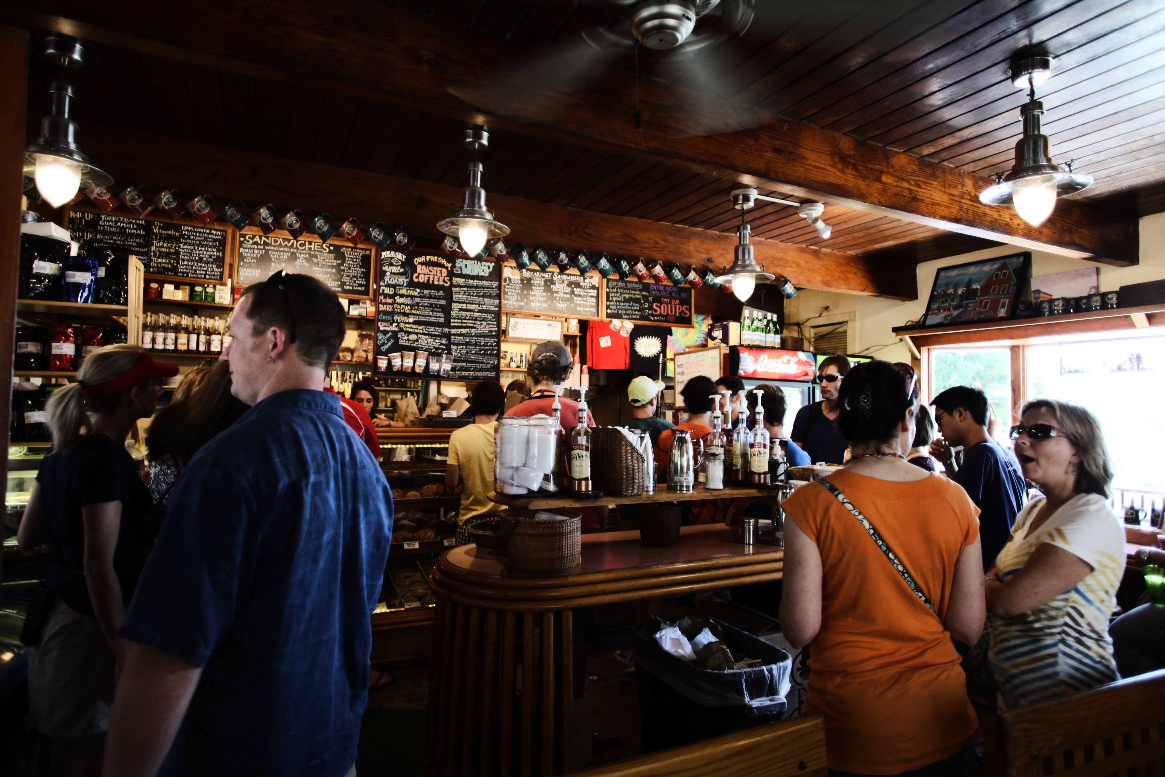 Coffee Drinkers At Cafe
