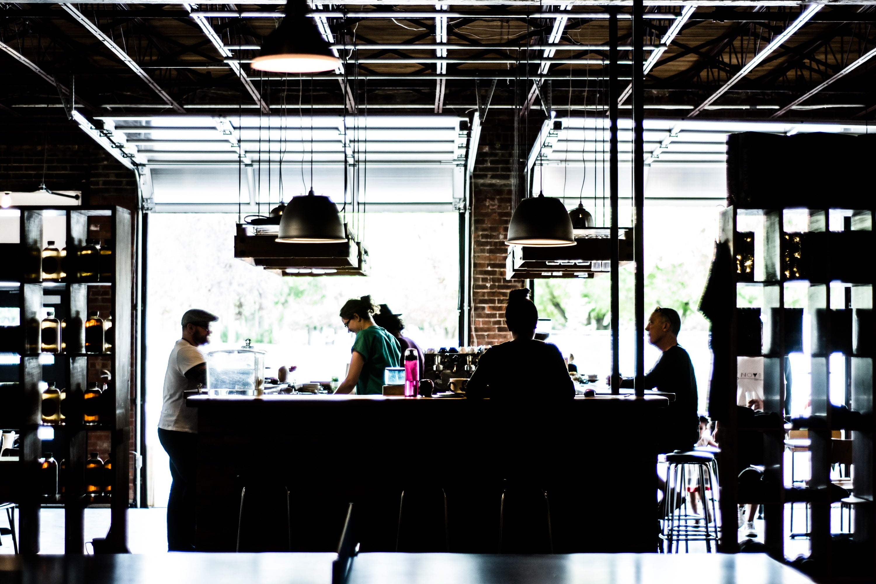 Coffee Drinkers at Cafe